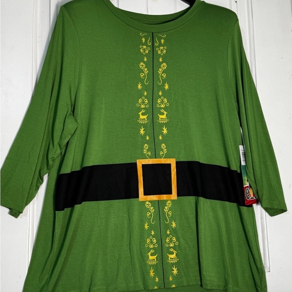 Torrid 5x ELF Movie Green Sleep Tee T Shirt Christmas Xmas Santa Helper